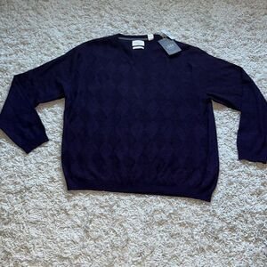 NWT Weatherproof Vintage Mens Sweater Merino Cashmere V Neck XXL
